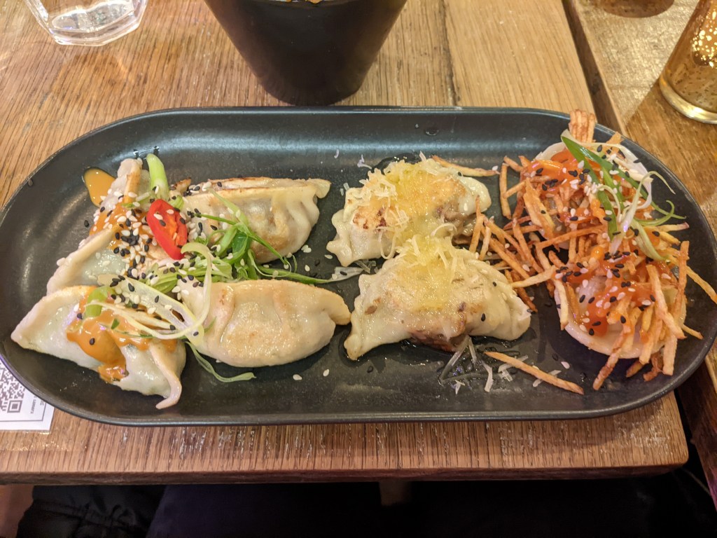 gluten-free dumpling platter from Ugly Dumpling
