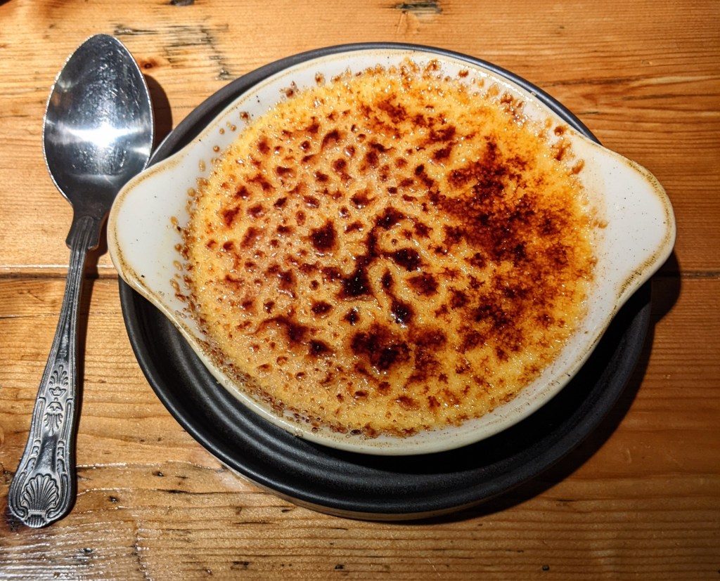 creme brûlée at The Joiners Arms in Northumberland