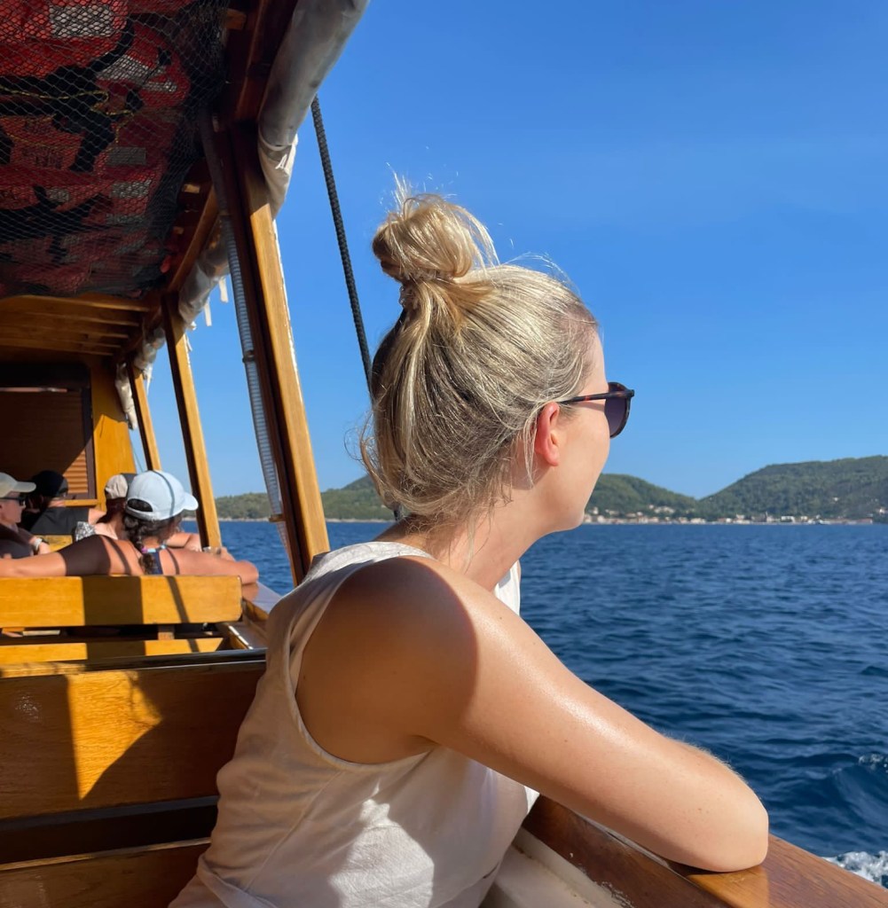 woman looking out to sea